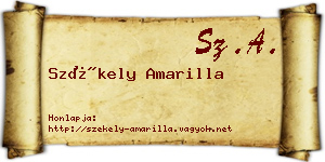 Székely Amarilla névjegykártya