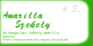 amarilla szekely business card