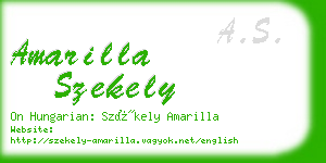 amarilla szekely business card